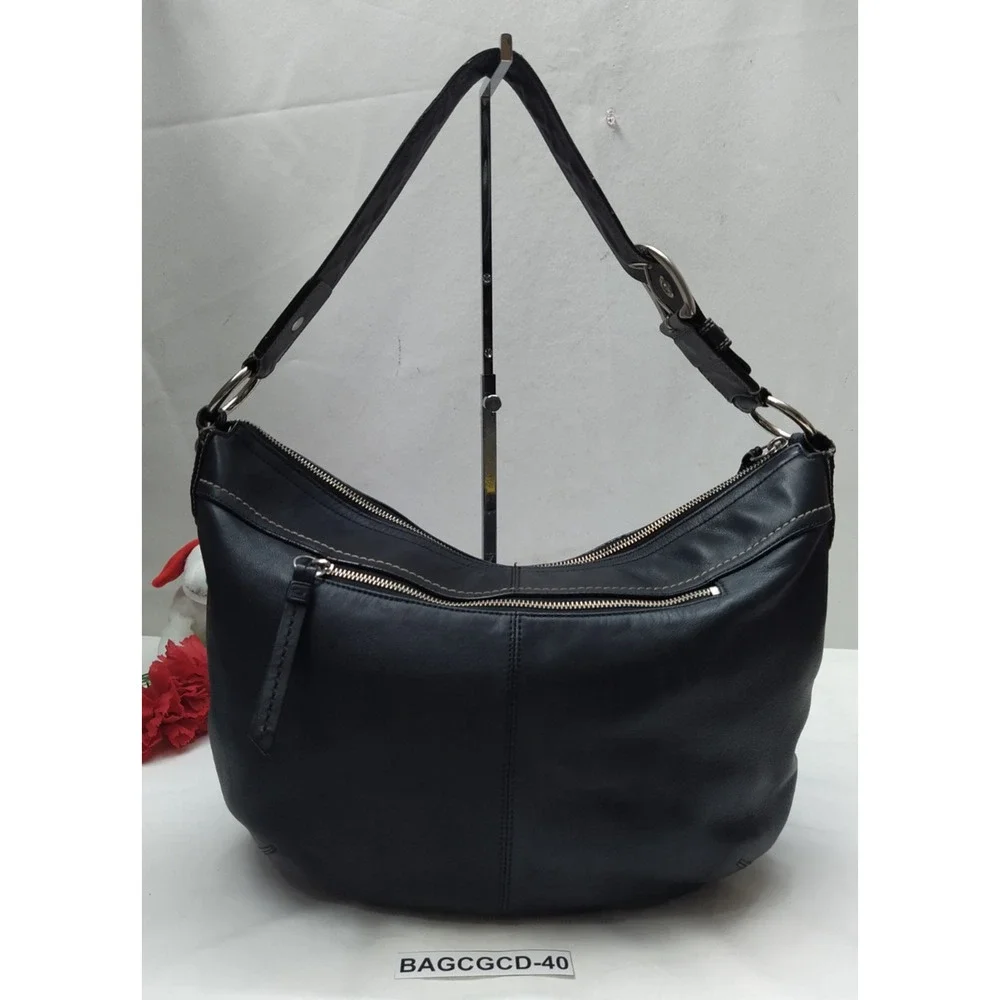 Coach black leather
